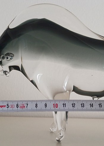 İtalyan Murano Cam Boğa Figürü - Görsel 4