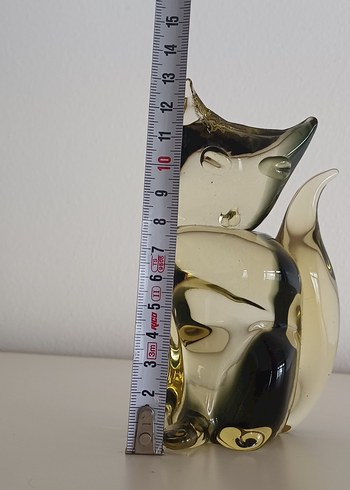 İtalyan Murana Cam Kedi Figürü - Görsel 5