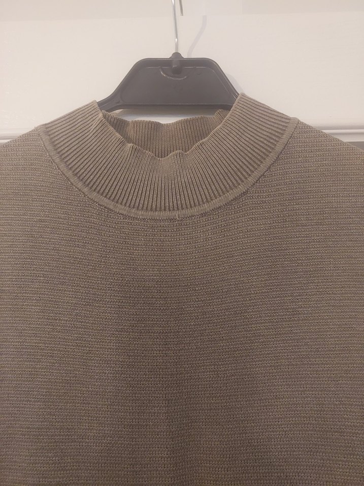 Gri Yüksek Yakalı Kolsuz Uzun Elbise - Görsel 4