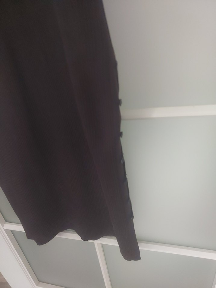 kahverengi triko midi Elbise - Görsel 4