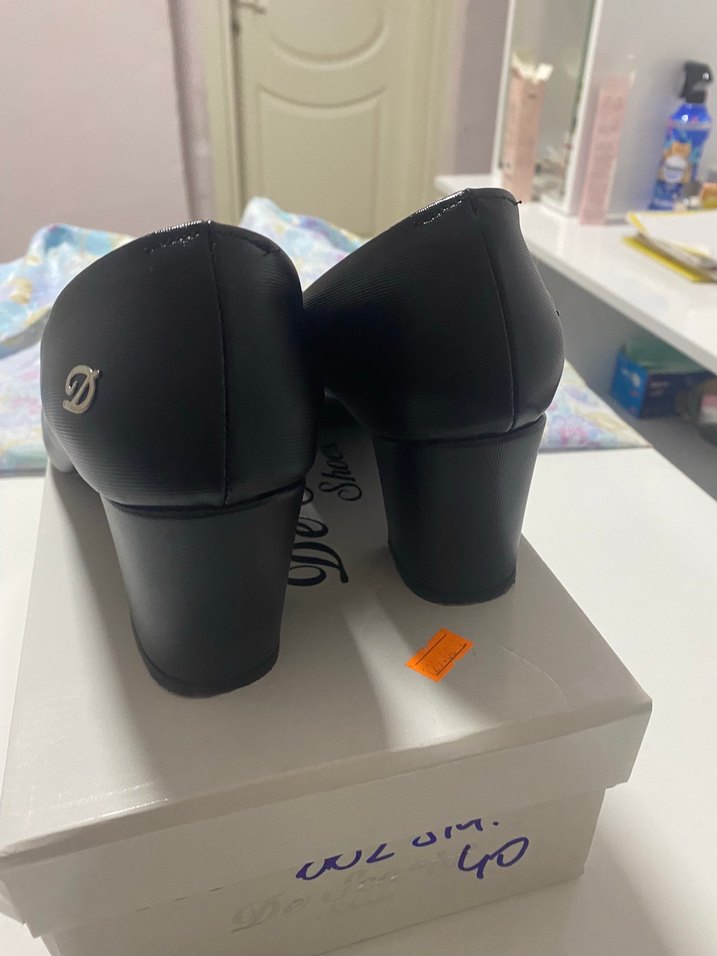 Klasik Siyah  Kadın Topuklu Ayakkabı - Görsel 3