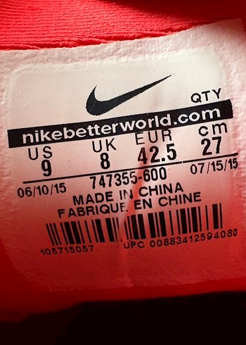 Nike Kırmızı Erkek Spor Ayakkabısı - Görsel 8