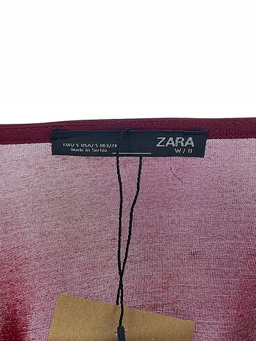 s Beden bordo Renk Zara Bluz %70 İndirimli.