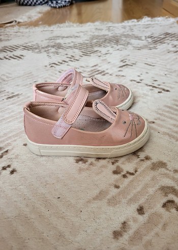 Minipicco Pembe Nakışlı Kız Çocuk Babet Ayakkabı - Görsel 6