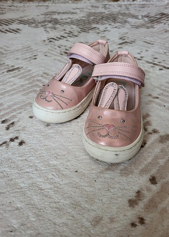 Minipicco Pembe Nakışlı Kız Çocuk Babet Ayakkabı - Görsel 4