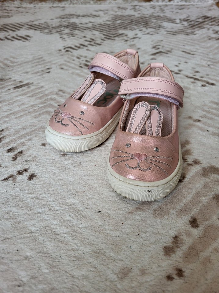 Minipicco Pembe Nakışlı Kız Çocuk Babet Ayakkabı - Görsel 4
