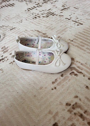 Beyaz Fiyonklu Kız Çocuk Babet - Görsel 2