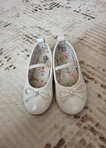 Beyaz Fiyonklu Kız Çocuk Babet - Görsel 5