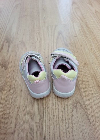 Minipicco Ortopedik Çocuk Gri Pastel Cırtlı Spor Ayakkabı - Görsel 5