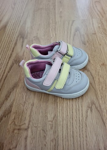 Minipicco Ortopedik Çocuk Gri Pastel Cırtlı Spor Ayakkabı - Görsel 4