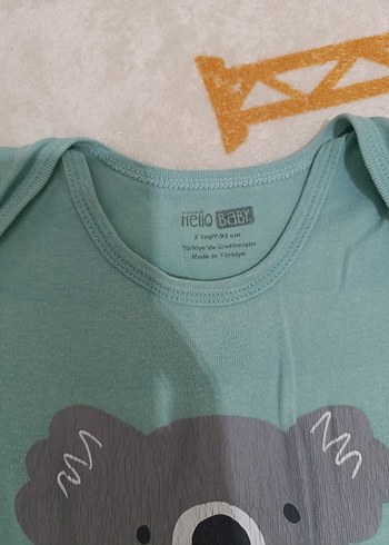 Gri Örgü Pamuklu Kısa Kollu Bebek Body - Görsel 6