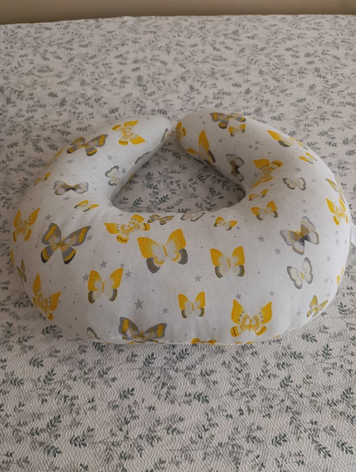 Sarı Gri Desenli Emzirme ve Hamile Yastığı - Görsel 2