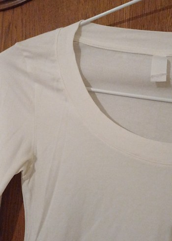 Beyaz Uzun Kollu Basic Tişört - Görsel 3