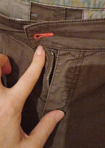 Kemerli Kahverengi kadin Pantolon - Görsel 4