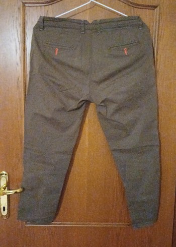 Kemerli Kahverengi kadin Pantolon - Görsel 8