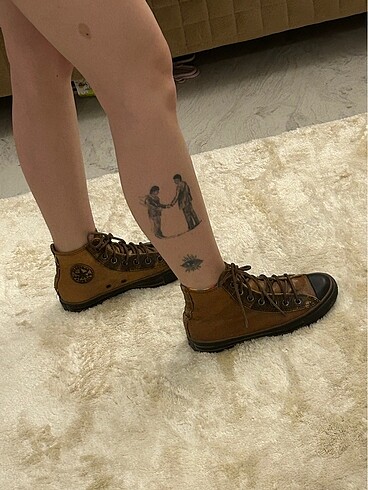 36 Beden kahverengi Renk Vintage converse