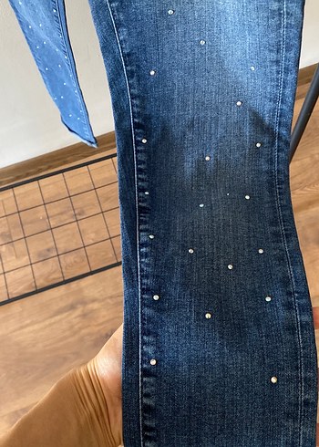 26 Beden mavi Renk Mavi jeans taşlı Kadın Skinny Jean