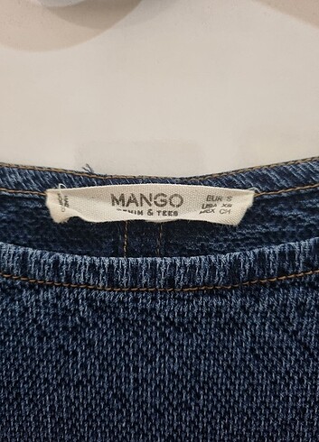 Mango Kısa Denim Bluz - Görsel 3