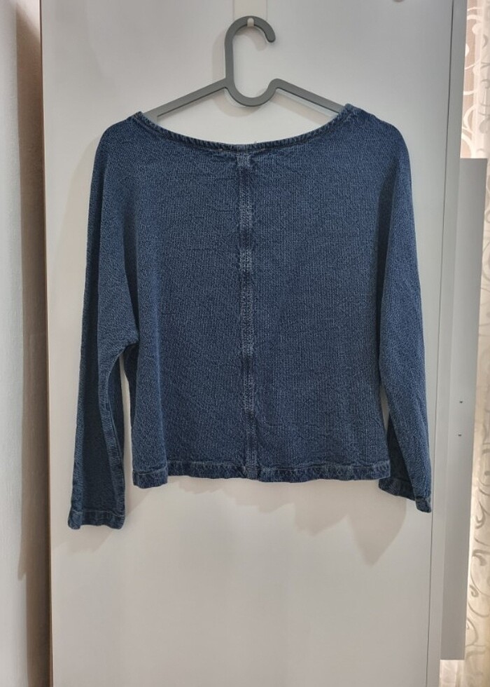 Mango Kısa Denim Bluz - Görsel 2