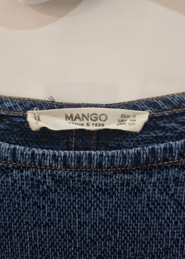 Mango Kısa Denim Bluz - Görsel 3