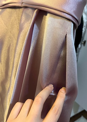 Parlak Mor Drapeli Uzun Abiye Elbise - Görsel 11