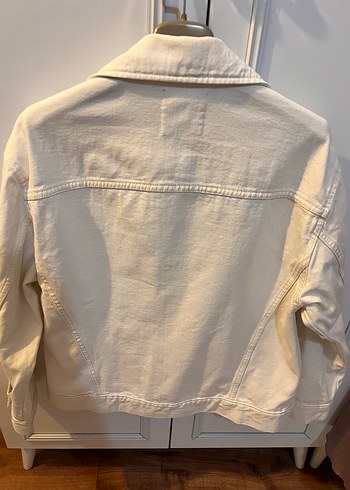 Beyaz Düğmeli Mango Kadın Denim Ceket - Görsel 3