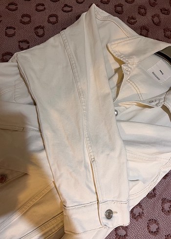 Beyaz Düğmeli Mango Kadın Denim Ceket - Görsel 5