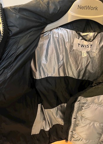 Twist Gri  Kısa Kadın Kışlık Mont - Görsel 5