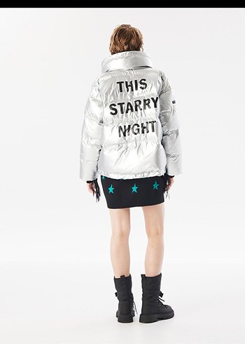 Twist Gri  Kısa Kadın Kışlık Mont - Görsel 4