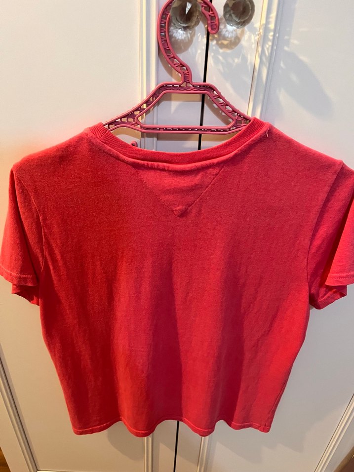 Tommy Jeans Pembe Baskılı Kadın Tişört - Görsel 4