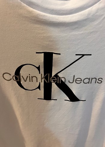 Calvin Klein Jeans Beyaz Baskılı Kısa Kollu Tişört - Görsel 3
