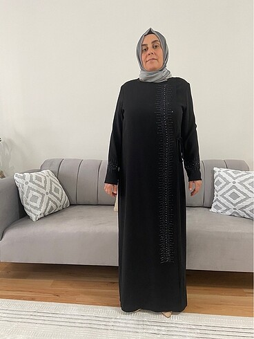 44 Beden siyah Renk Tesettür abiye