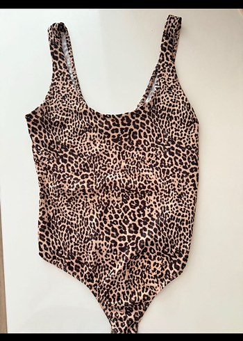 Leopar Desenli Kadın Body