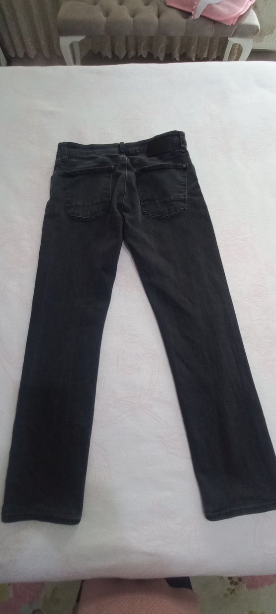 Erkek Siyah Regular Kot Pantolon - Görsel 2