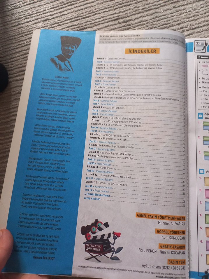 6. Sınıf Matematik Sahnesi Fasikülleri Kitap & Defter - Görsel 3