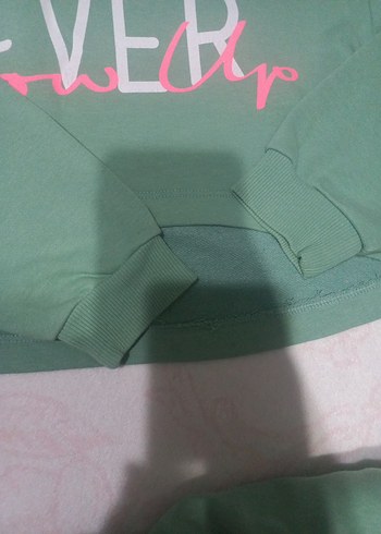 Yeşil Oversize Kız Eşofman Takımı - Görsel 3