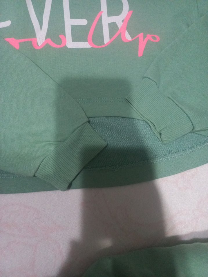 Yeşil Oversize Kız Eşofman Takımı - Görsel 3