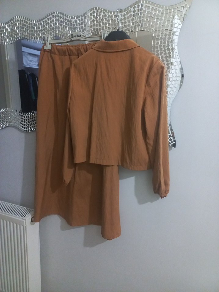 Kadın Kahverengi Etekli Takım - Görsel 5