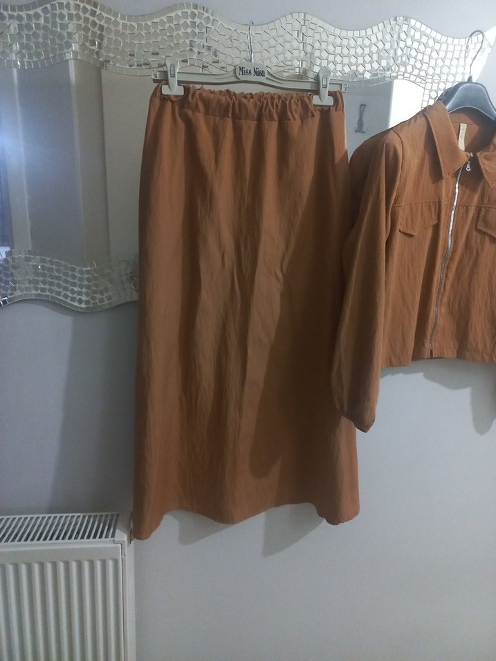 Kadın Kahverengi Etekli Takım - Görsel 4