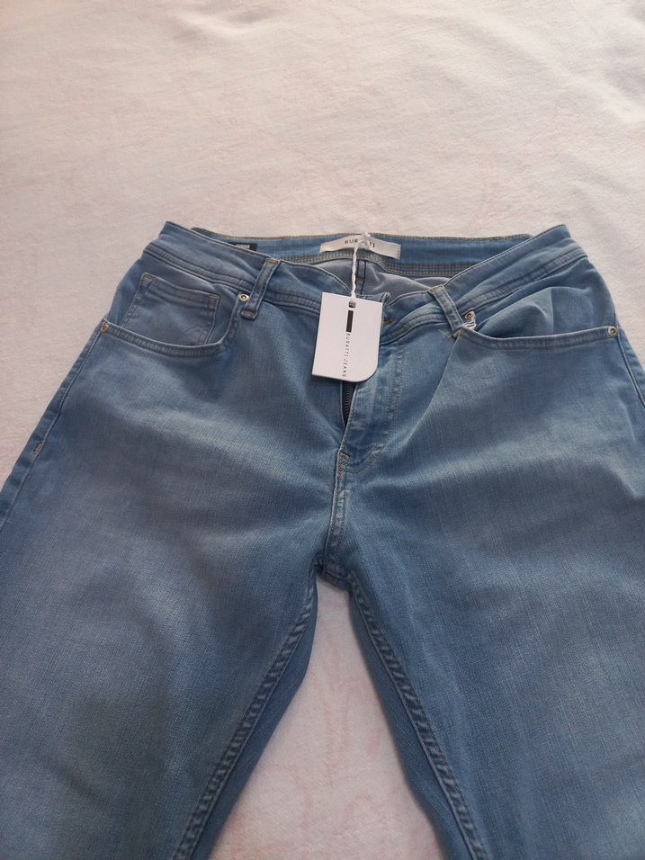 Erkek mavi Denim Normal Paça Jean - Görsel 2