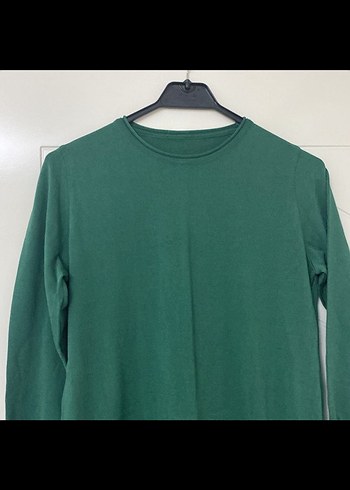 merserize Düğme detaylı Yeşil Uzun Kollu Uzun Elbise - Görsel 2