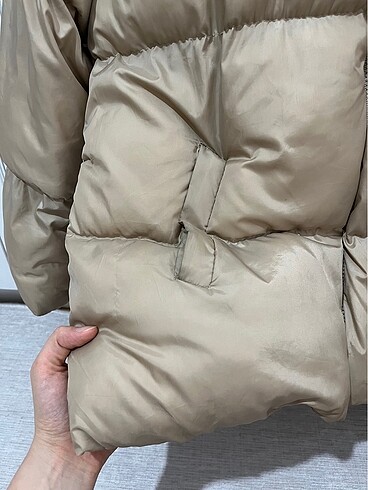 s Beden camel Renk Şişme mont