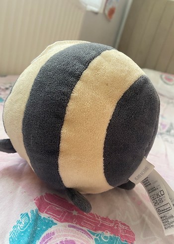 Bej ve koyu renkli yuvarlak peluş oyuncak hm - Görsel 2