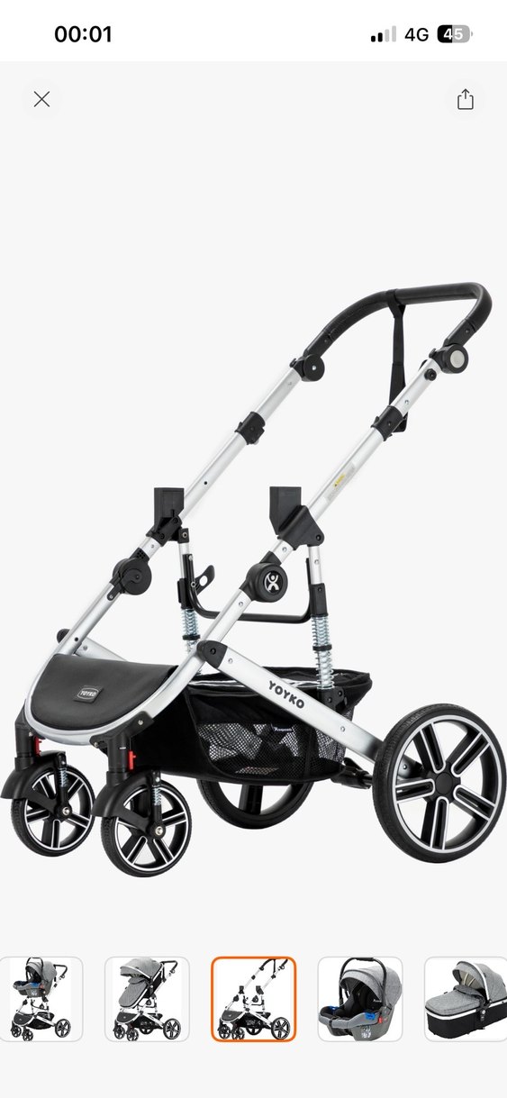 eksiksiz yoyko bebek arabası - Görsel 5