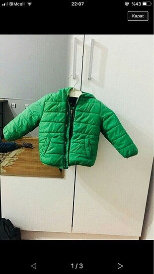 Yeşil bebek mont