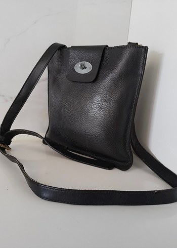 mulberry Siyah Deri Tokalı Kadın Çanta