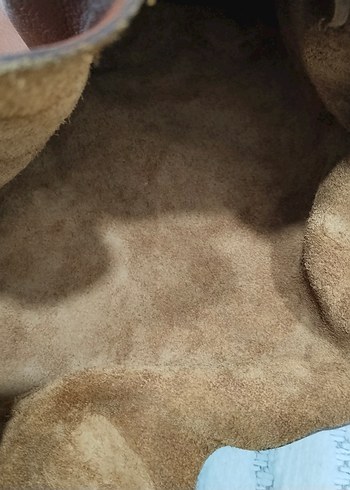 matraş Bej Deri Kadın Omuz Çantası - Görsel 12