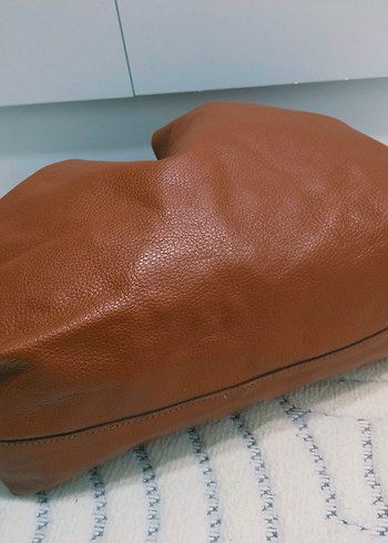 matraş Bej Deri Kadın Omuz Çantası - Görsel 10