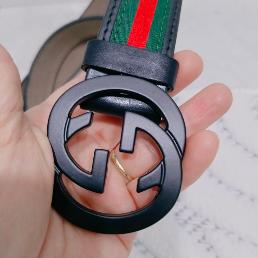 Gucci Koyu Renkli Deri Tokalı Kadın Kemer - Görsel 4