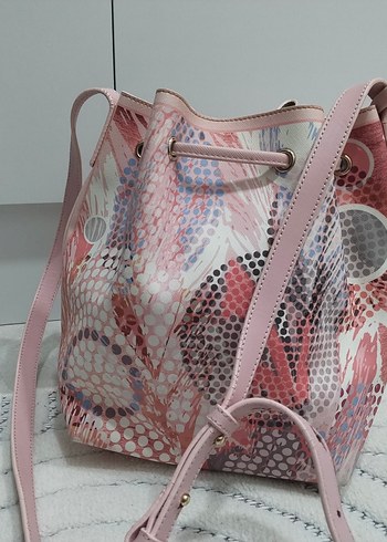 Beymen Pembe Yılan Desenli Çanta - Görsel 7